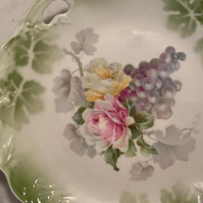 (3) Floral Plates and (1) Floral Serving Dish