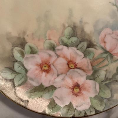 (3) Floral Plates and (1) Floral Serving Dish