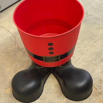 Cute Plastic Santa Planter
