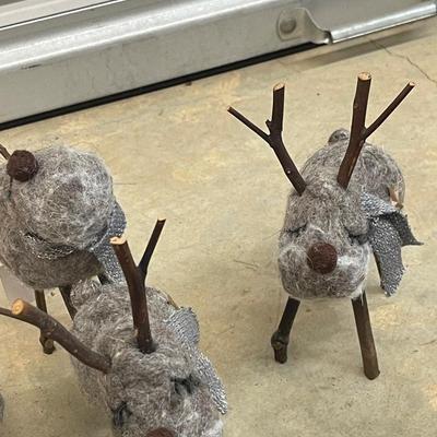 Set of Four Winter Whimsey Tree Branch Reindeer