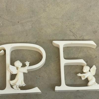 Gorgeous Porcelain Angel Peace Letters
