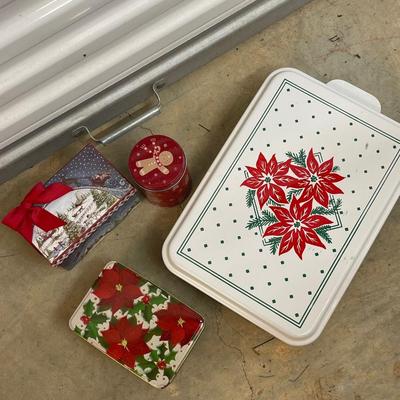 Christmas Tin and Box Lot