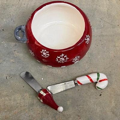 Christmas Snowflake Jar with Two Spoons