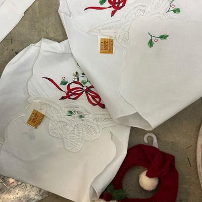 Embroidered Christmas Towel Lot