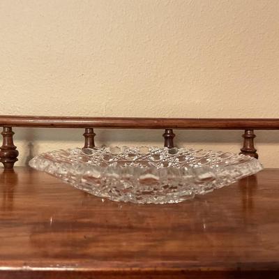 Brilliant Cut Glass Small Shallow Dish