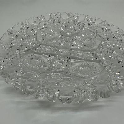 Brilliant Cut Glass Small Shallow Dish
