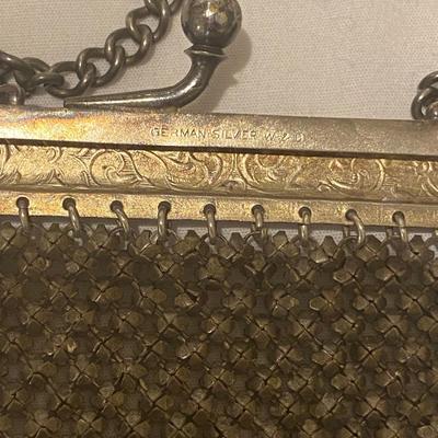 GERMAN SILVER W&D MESH PURSE BAG VINTAGE
