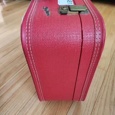 Vintage Lady Baltimore Starline Red Travel Luggage case