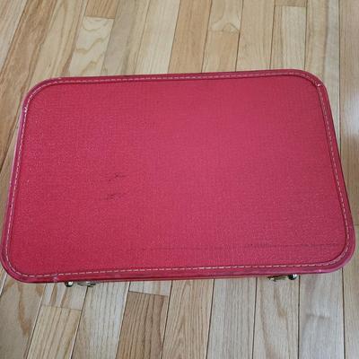 Vintage Lady Baltimore Starline Red Travel Luggage case