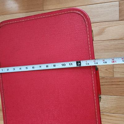 Vintage Lady Baltimore Starline Red Travel Luggage case