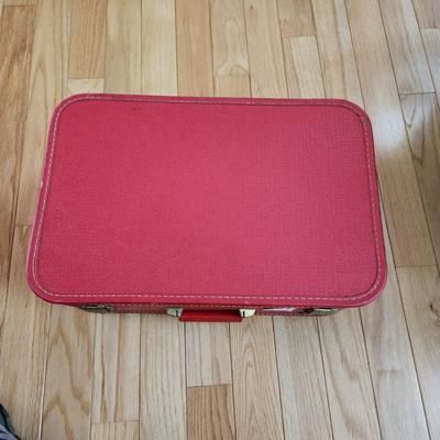 Vintage Lady Baltimore Starline Red Travel Luggage case