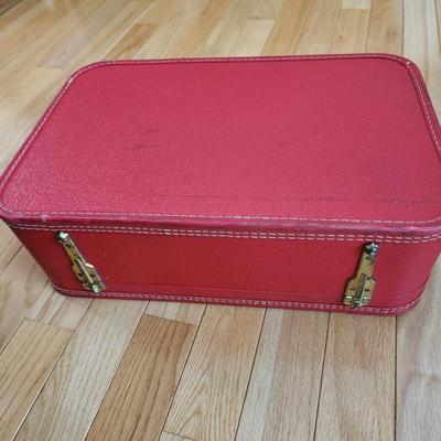 Vintage Lady Baltimore Starline Red Travel Luggage case