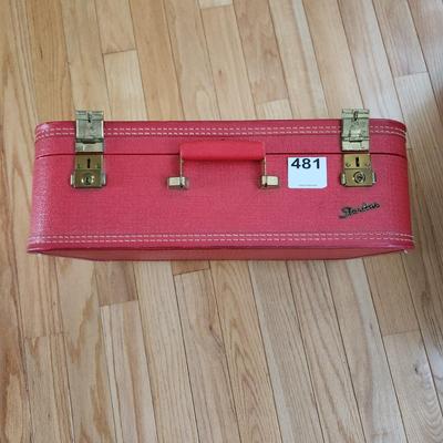 Vintage Lady Baltimore Starline Red Travel Luggage case