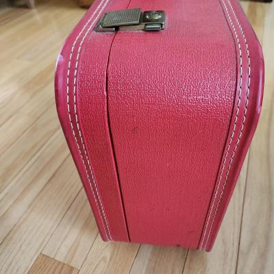 Vintage Lady Baltimore Starline Red Travel Luggage case
