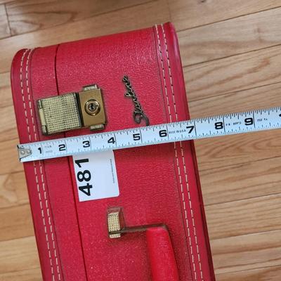 Vintage Lady Baltimore Starline Red Travel Luggage case