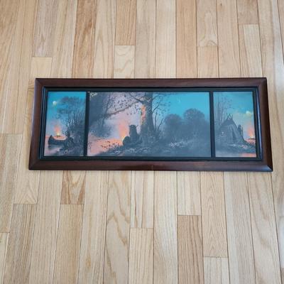 Vintage American Indian Art Indian Fire Moon