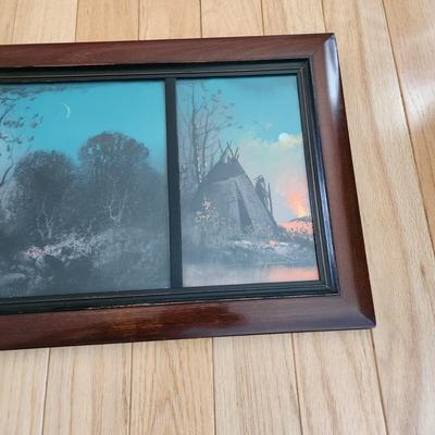 Vintage American Indian Art Indian Fire Moon