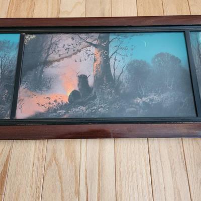 Vintage American Indian Art Indian Fire Moon