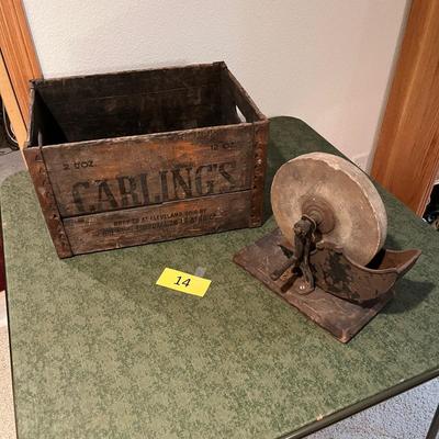 Carlingâ€™s Antique Box & sharpening stone