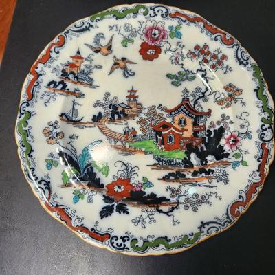 6 Ashworth Brothers Hanley England Chinoiserie Plates 10.25"