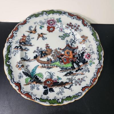 6 Ashworth Brothers Hanley England Chinoiserie Plates 10.25"