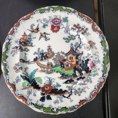 6 Ashworth Brothers Hanley England Chinoiserie Plates 10.25"