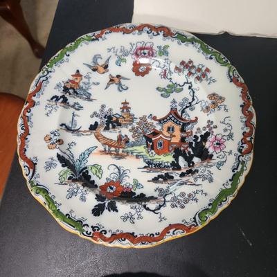 6 Ashworth Brothers Hanley England Chinoiserie Plates 10.25"