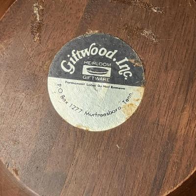 Vintage Wood Bowl and Wood Lazy Susan