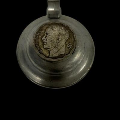 [R] Lidded Glass Mug With Hitler Medallion