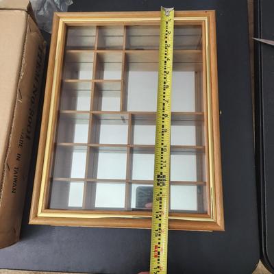 Mirror Backed Hanging Curio Cabinet 14x11x2