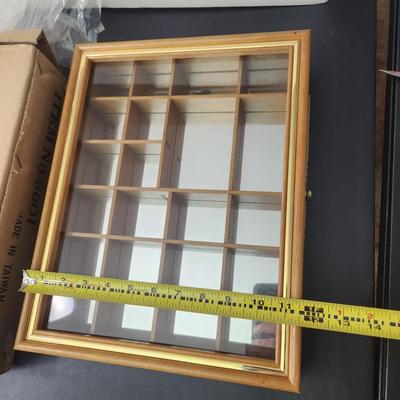Mirror Backed Hanging Curio Cabinet 14x11x2