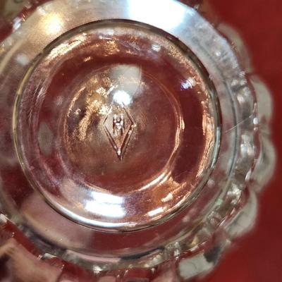 24 Heisey Glass Punch Cups + 1 Heisey plate