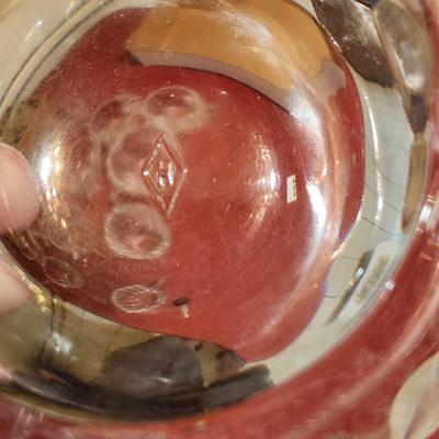 24 Heisey Glass Punch Cups + 1 Heisey plate