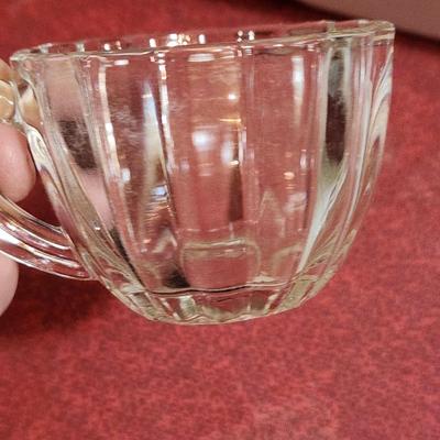 24 Heisey Glass Punch Cups + 1 Heisey plate