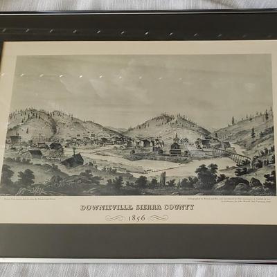 Lithograph, Downieville Sierra County
