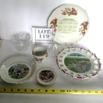 Lot of Misc Vintage Plates, Etc