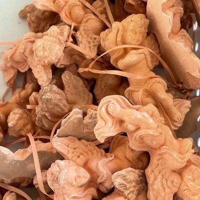 Collection of Mini Terra Cotta Cherub Angel Ornaments