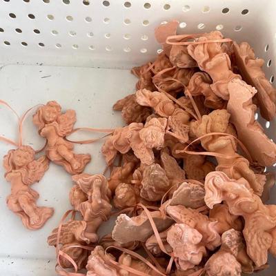 Collection of Mini Terra Cotta Cherub Angel Ornaments