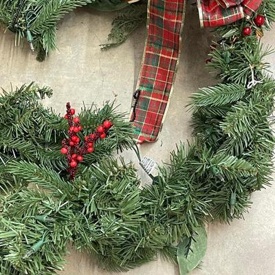 Beautiful Lit Garland with Bows