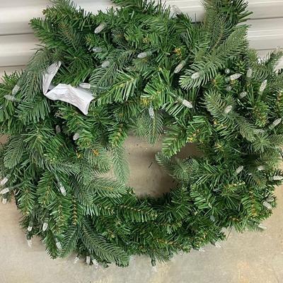 Nice Lit Wreath with Timer