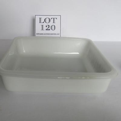 Glasbake Baking Dish, Fiesta Saucers, Boil Alert Glass Anti Boil Tool