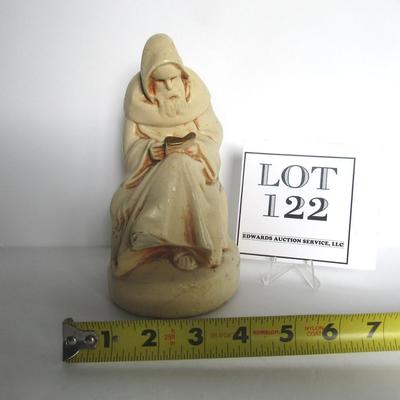 Vintage Monk Chalkware Painted Plaster Figurine