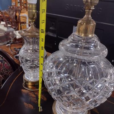 Set of Three Crystal Design Table Lamps