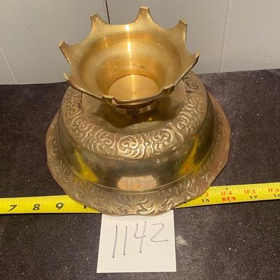 Mid Century Brass Pedestal Bowl