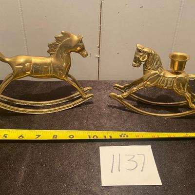 Vintage Brass Rocking Horses