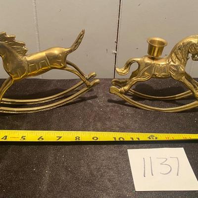 Vintage Brass Rocking Horses