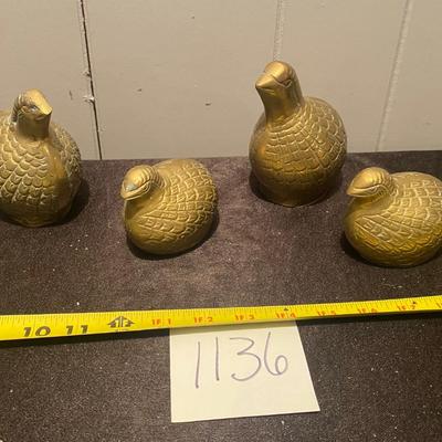 Vintage Brass Quail