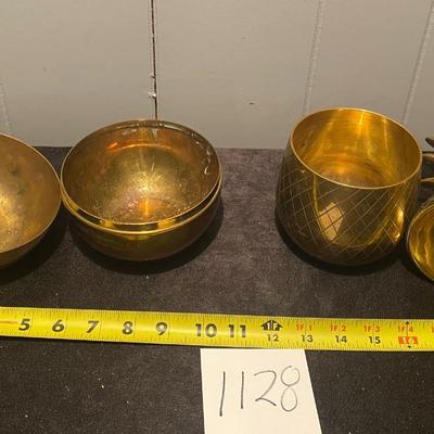 Vintage Brass Fruit Containers