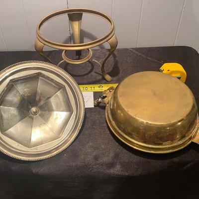 Vintage Brass Chaffing Dish