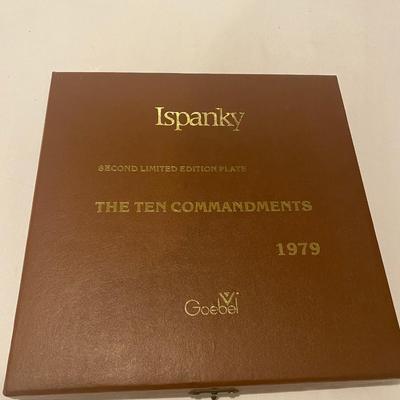 Goebel 1979 Ispanky Ten Commandments Plate
